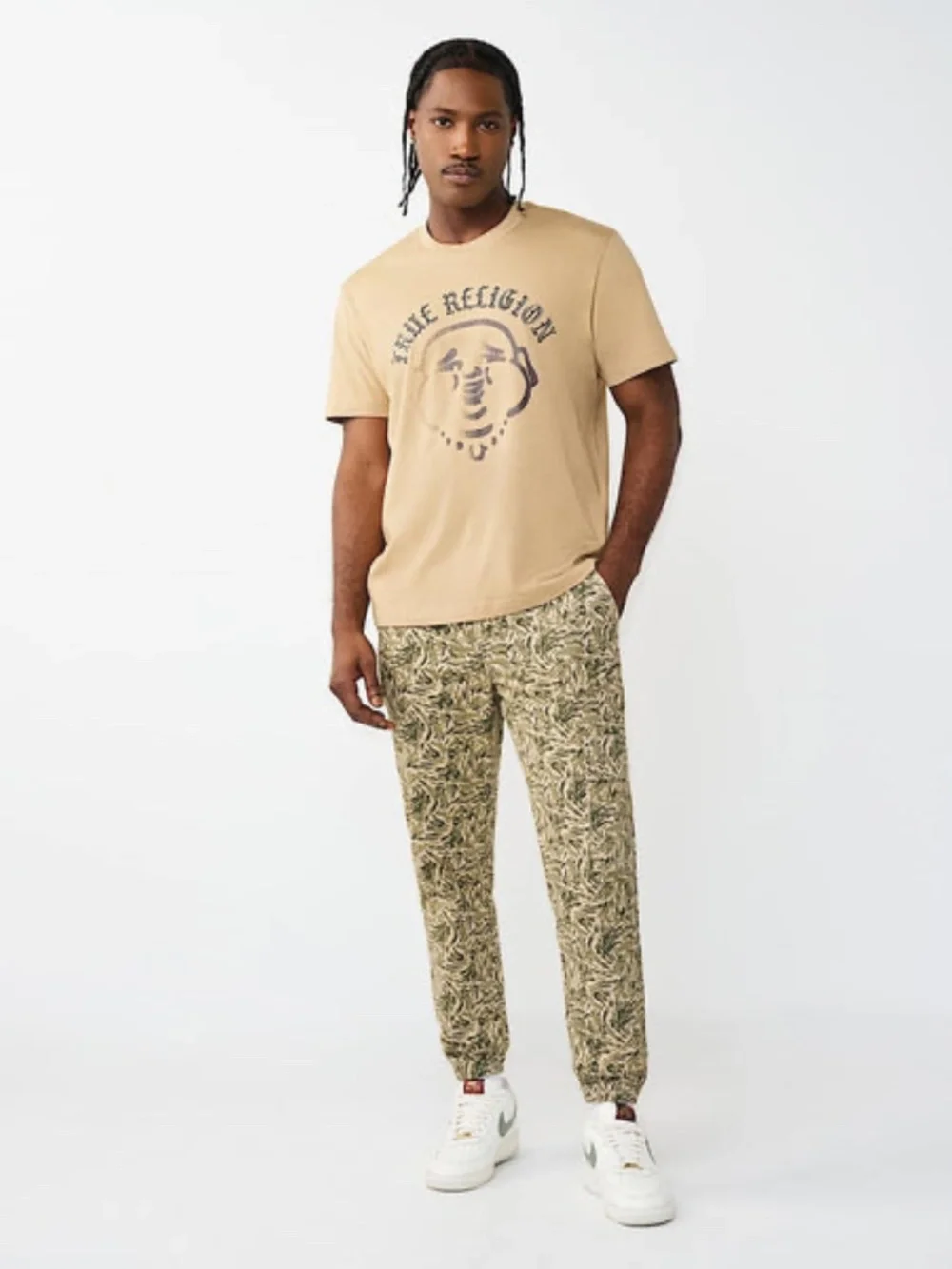 NWT True Religion Jogger Camo Cargo Jogger Pants Abstract Camo Men's Medium